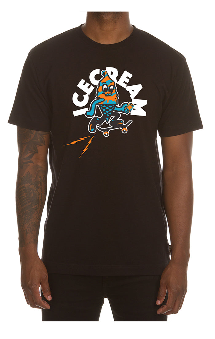 ICECREAM skate tuff ss tee - black