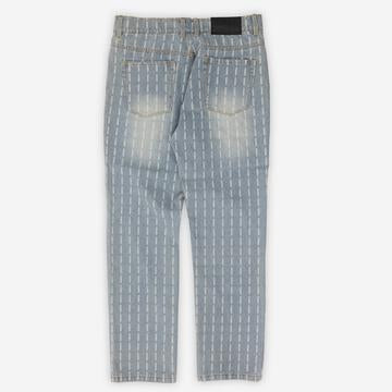 PLEASURES IMPACT PINSTRIPE DENIM - BLUE