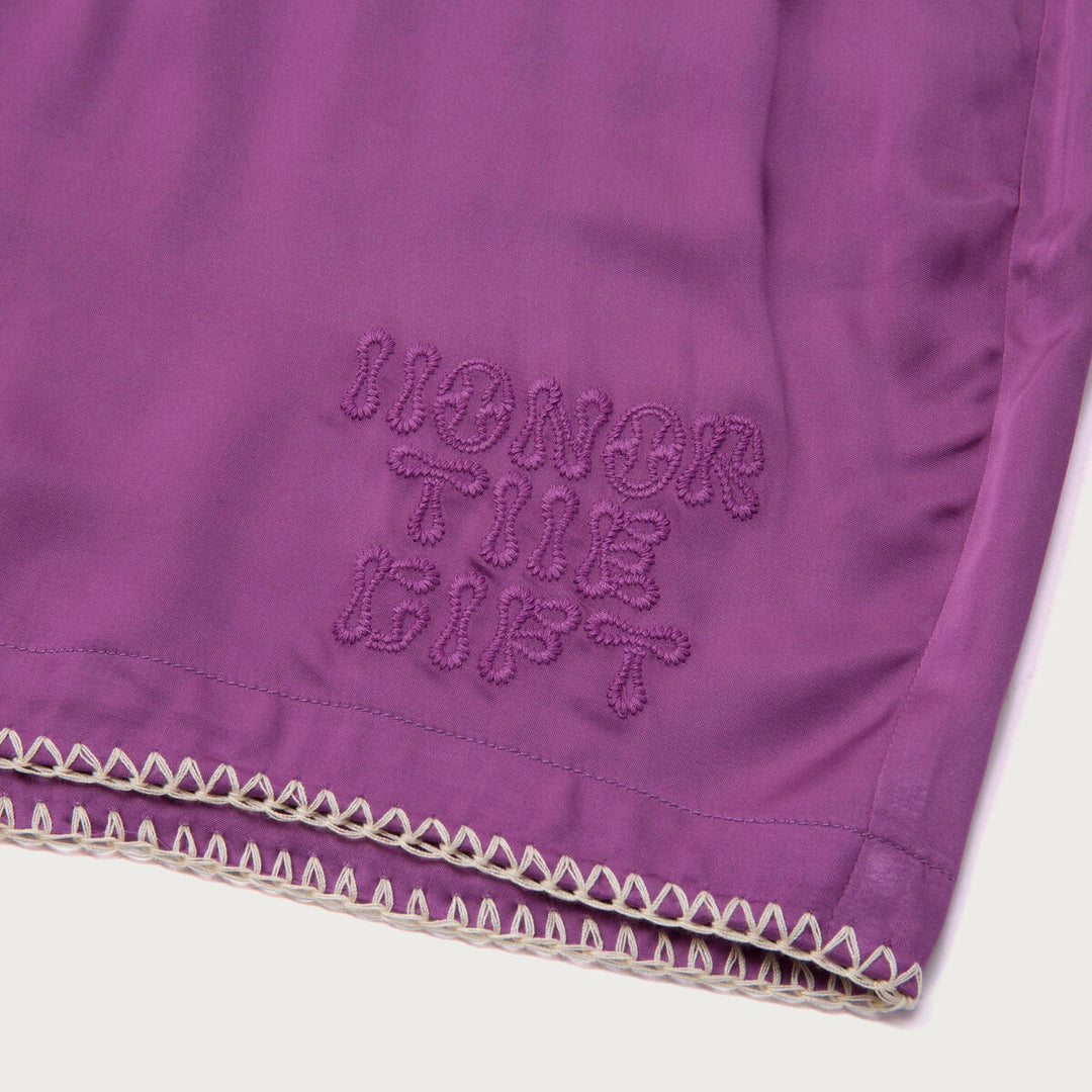 Honor The Gift Blanket Stitch Short - Purple