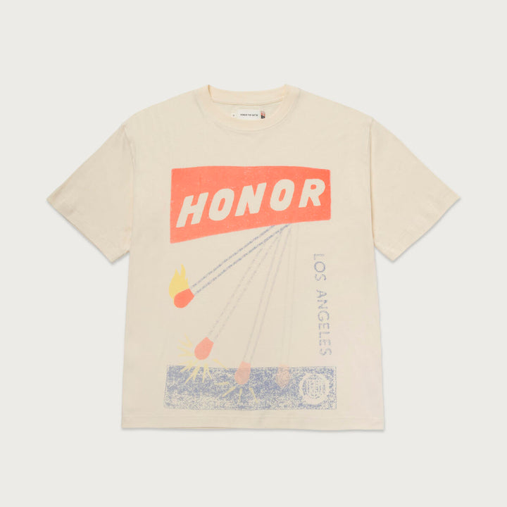 Honor The Gift Match Box SS Tee - White