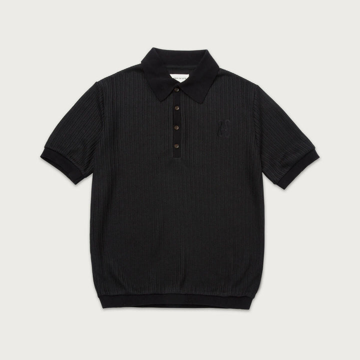 Honor The Gift Knit Polo Shirt - Black