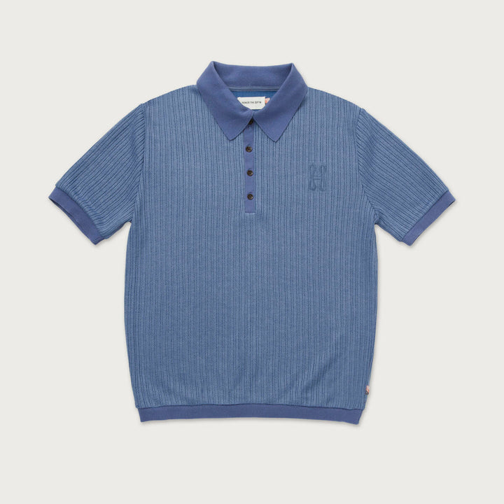 Honor The Gift Knit Polo Shirt - Blue