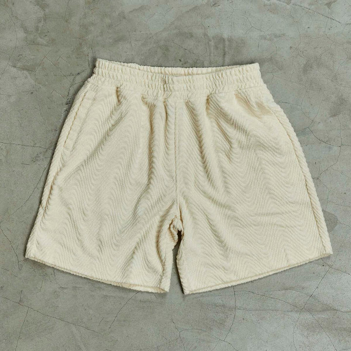 PLEASURES ZEN TERRY SHORTS - OFF WHITE