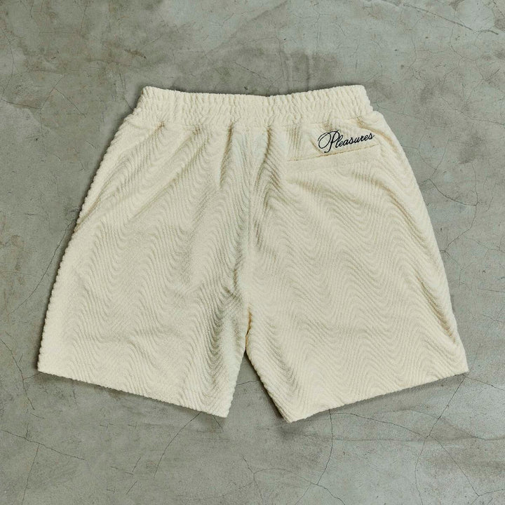 PLEASURES ZEN TERRY SHORTS - OFF WHITE