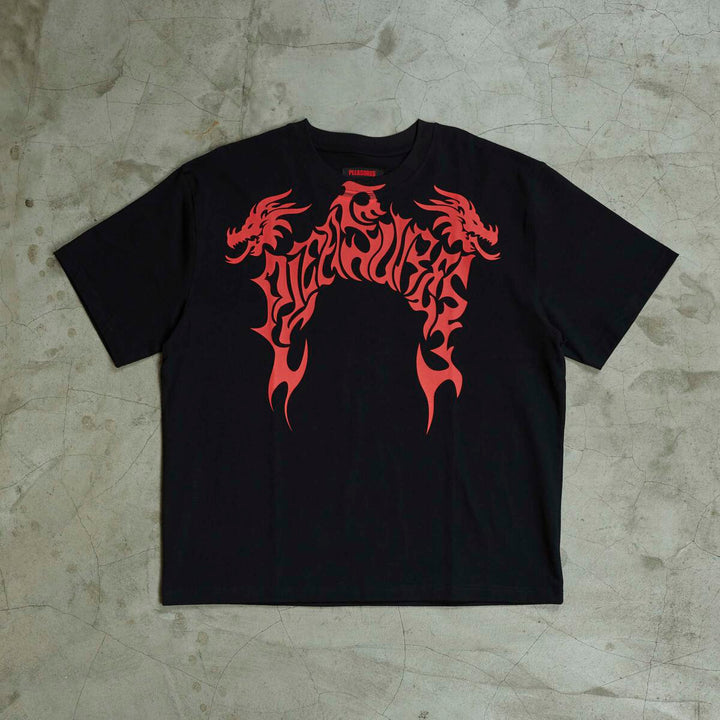 PLEASURES DRAGON HEAVYWEIGHT SHIRT - BLACK