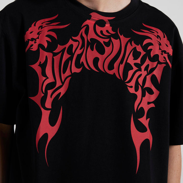 PLEASURES DRAGON HEAVYWEIGHT SHIRT - BLACK