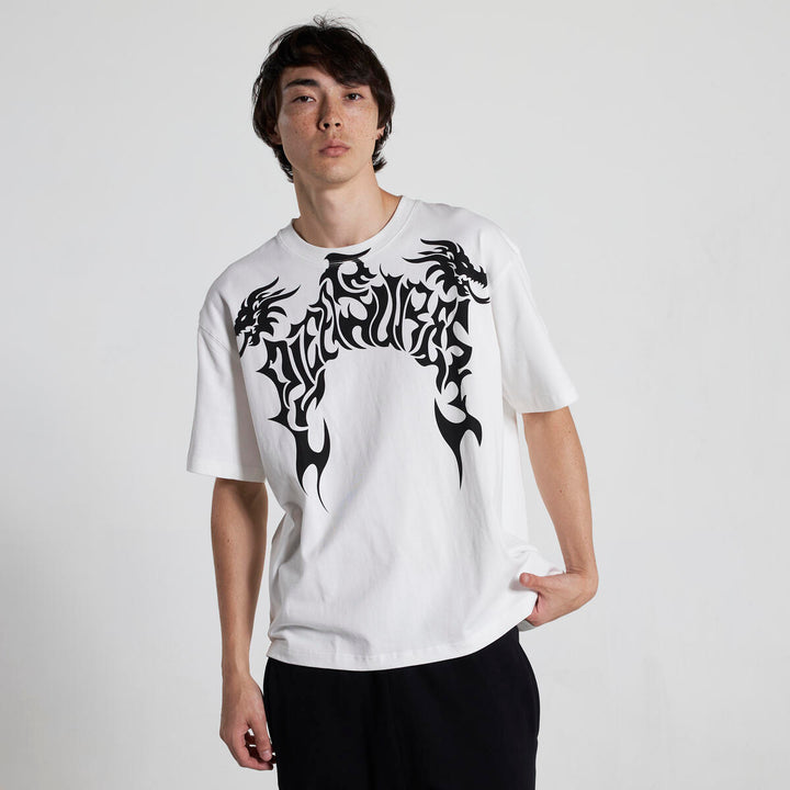 PLEASURES DRAGON HEAVYWEIGHT SHIRT - WHITE