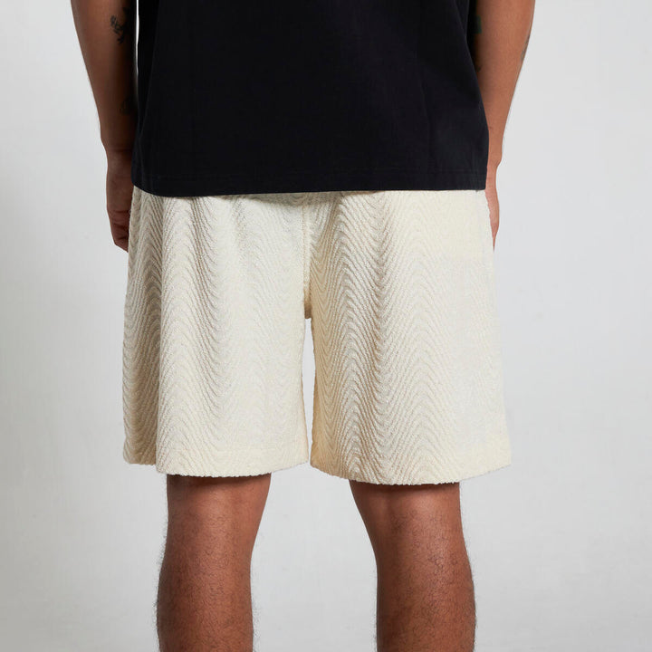 PLEASURES ZEN TERRY SHORTS - OFF WHITE