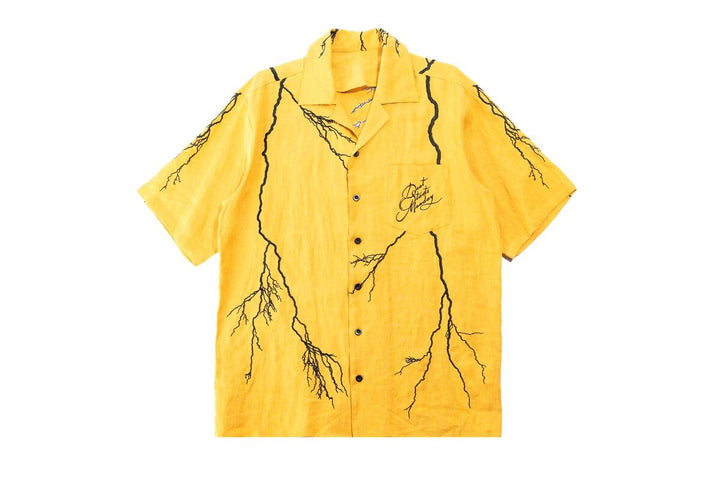 Diet Starts Monday Lightning Button Up - Yellow