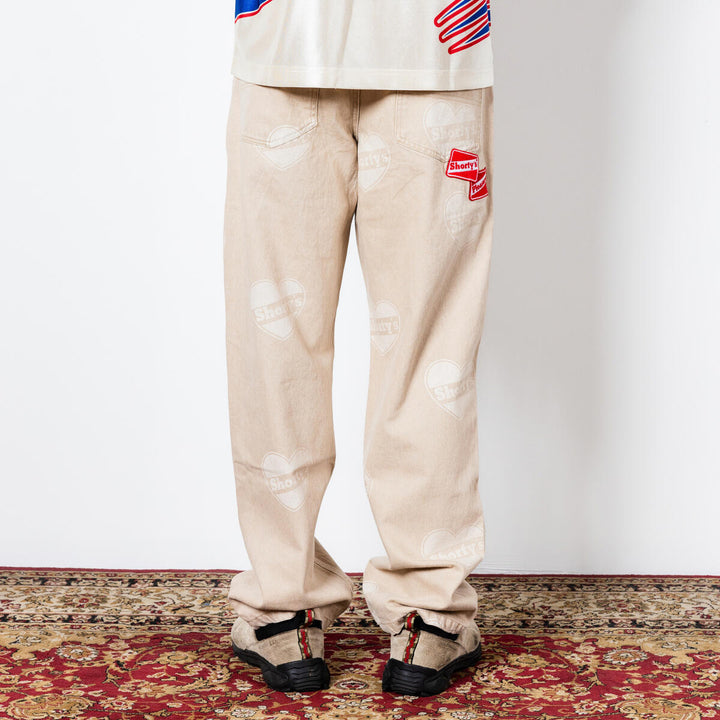 PLEASURES HEART ULTRA WORK PANTS - BEIGE