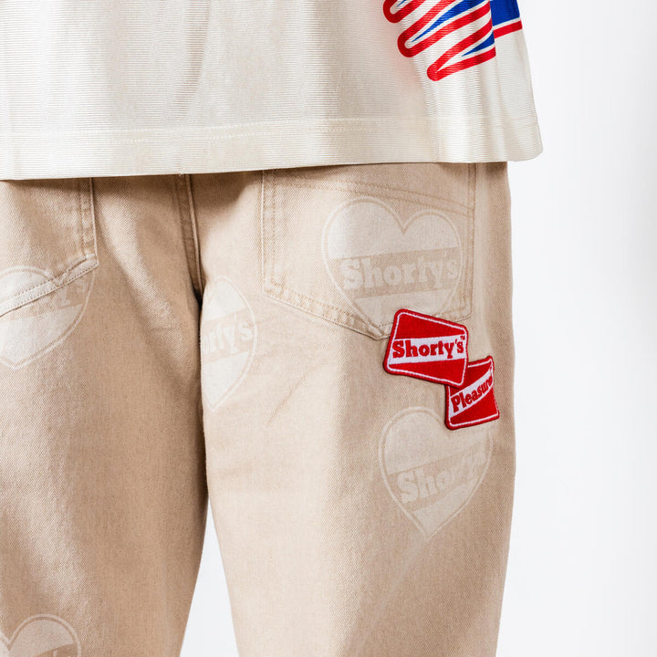 PLEASURES HEART ULTRA WORK PANTS - BEIGE