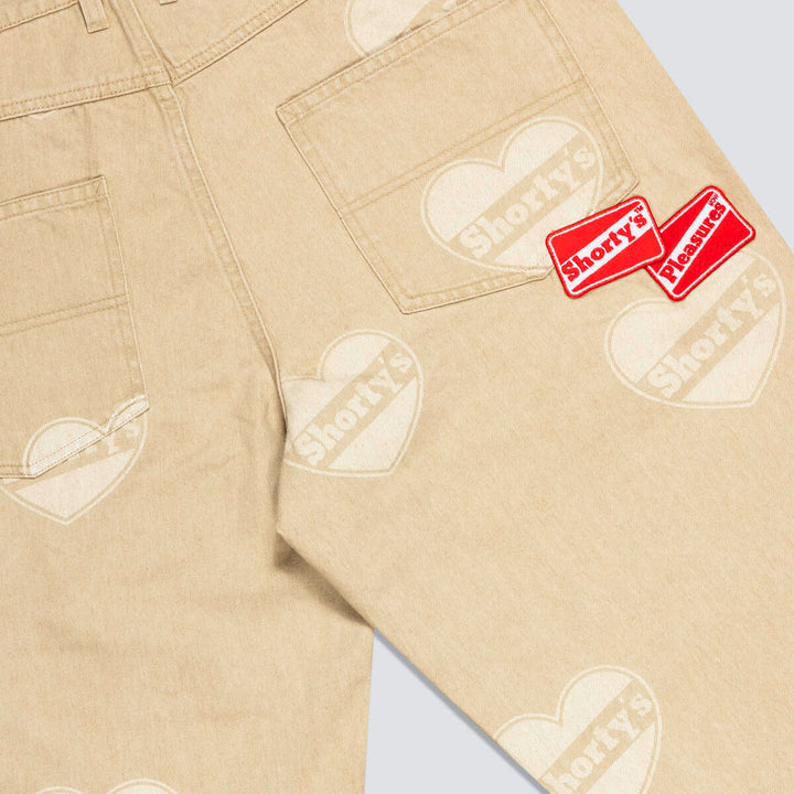 PLEASURES HEART ULTRA WORK PANTS - BEIGE