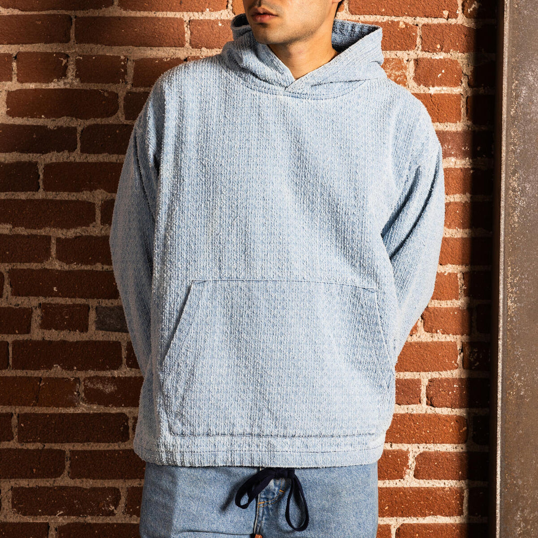 PLEASURES EXPAND PONCHO HOODIE - BLUE