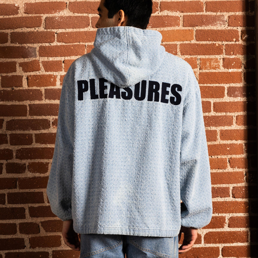 PLEASURES EXPAND PONCHO HOODIE - BLUE