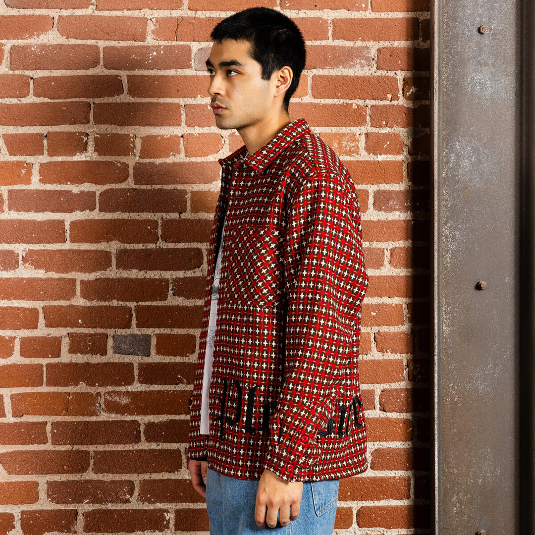 PLEASURES CROSS WORK SHIRT - RED