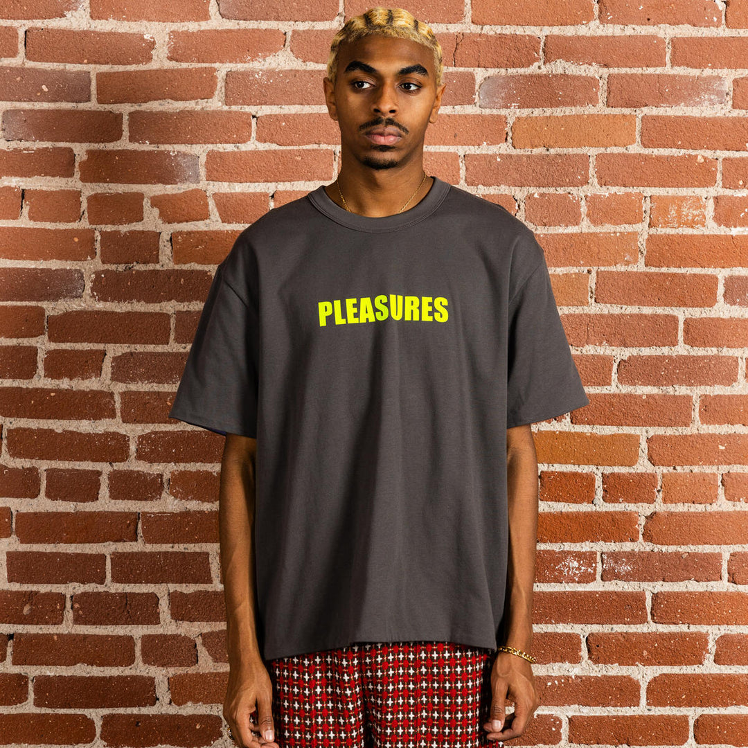 PLEASURES LEGAL REVERSIBLE HEAVYWEIGHT SHIRT - CHARCOAL / PURPLE