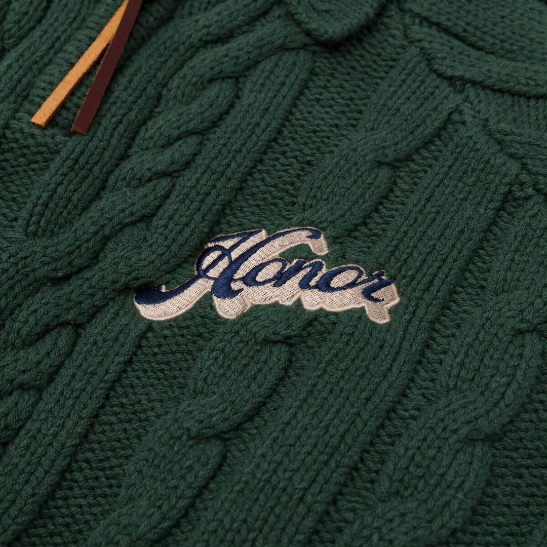 Honor The Gift Cable Zip Leisure Henley - Green