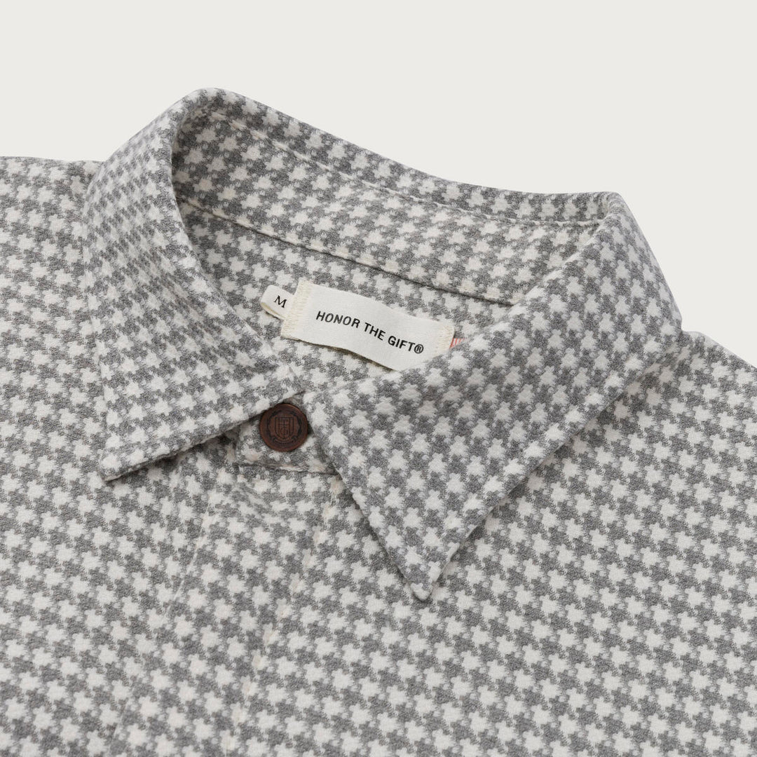 Honor The Gift Houndstooth HTG Shirt - Bone