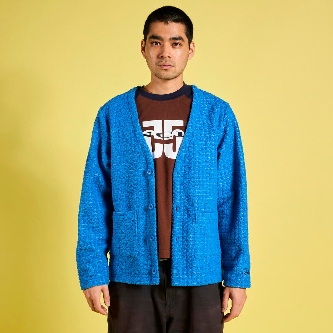 PLEASURES BOREDOM CARDIGAN - BLUE