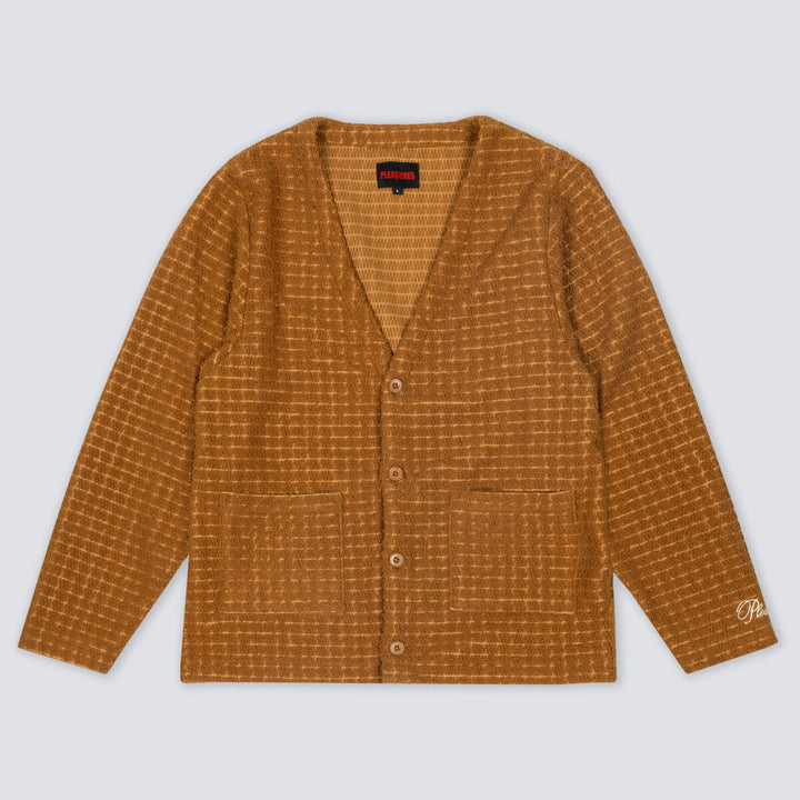 PLEASURES BOREDOM CARDIGAN - BROWN