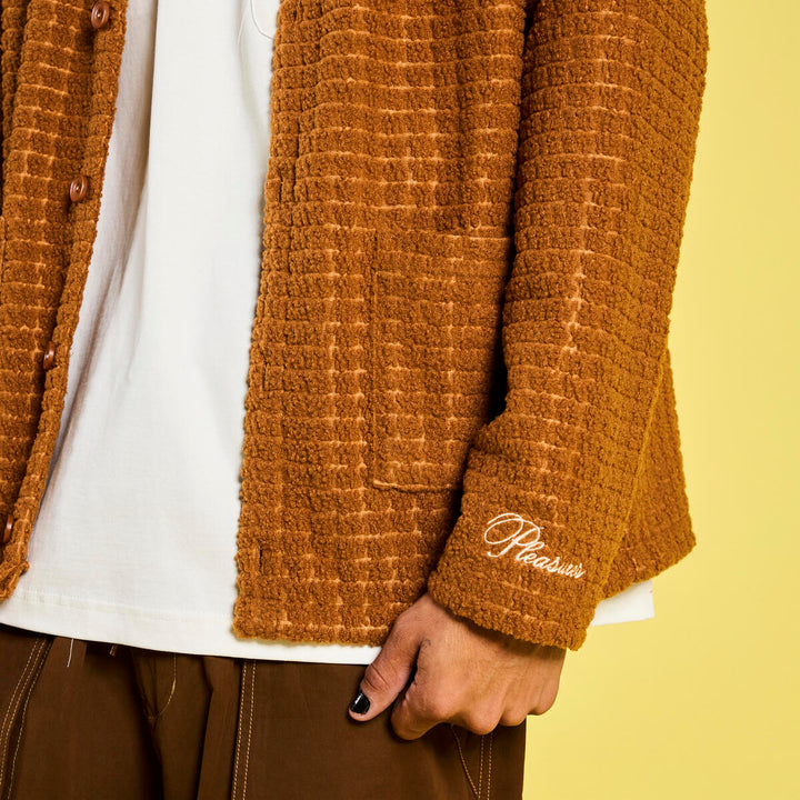 PLEASURES BOREDOM CARDIGAN - BROWN