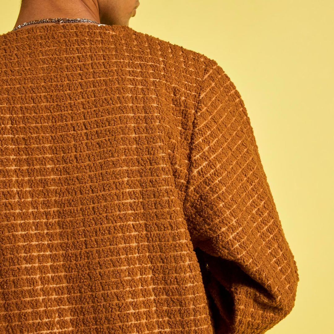 PLEASURES BOREDOM CARDIGAN - BROWN