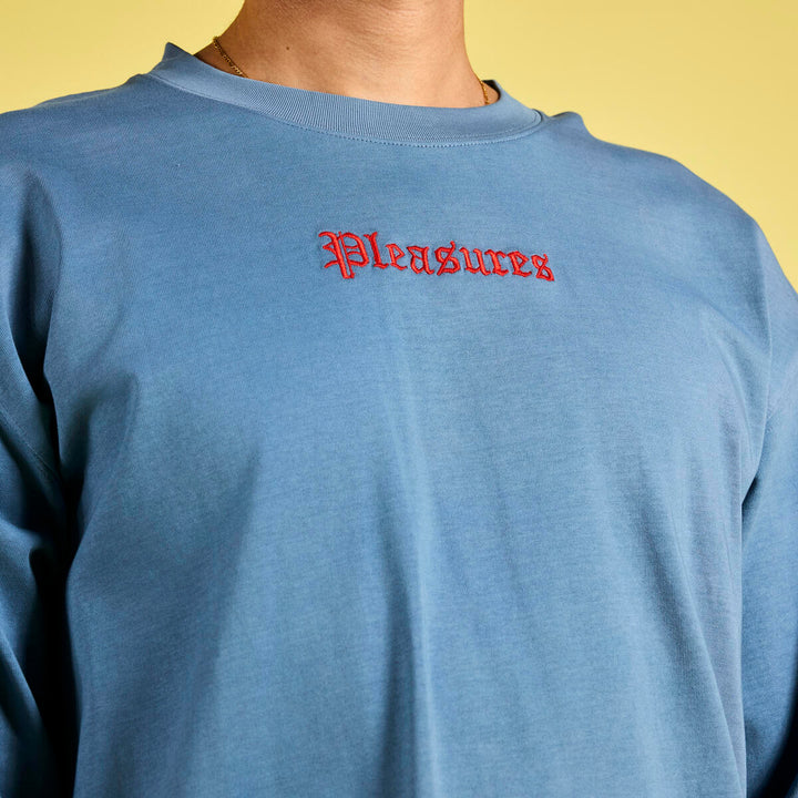 PLEASURES FIERY HEAVYWEIGHT LONGSLEEVE - SLATE