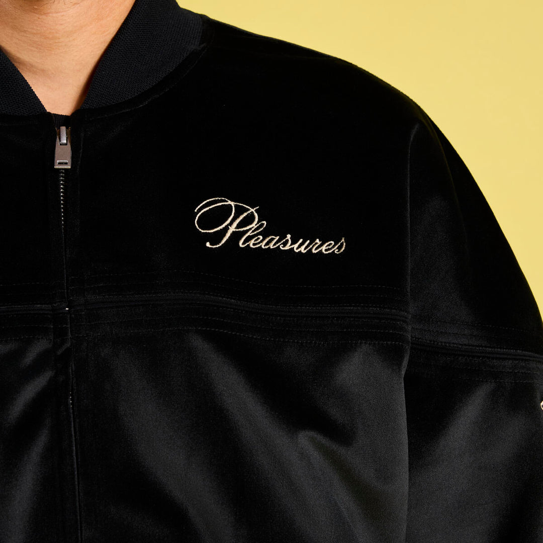 PLEASURES UNQUOTE VELOUR JACKET - BLACK