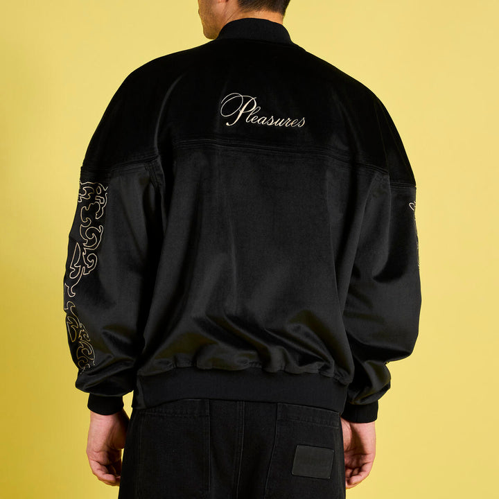 PLEASURES UNQUOTE VELOUR JACKET - BLACK