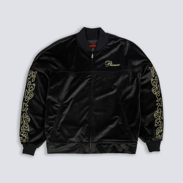 PLEASURES UNQUOTE VELOUR JACKET - BLACK