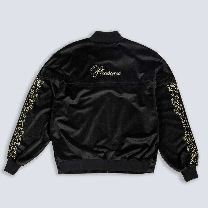 PLEASURES UNQUOTE VELOUR JACKET - BLACK