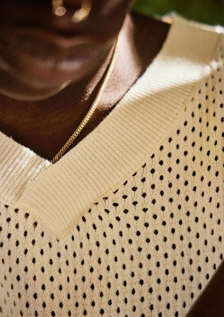 Diet Starts Monday Knit Mesh Jersey - Cream