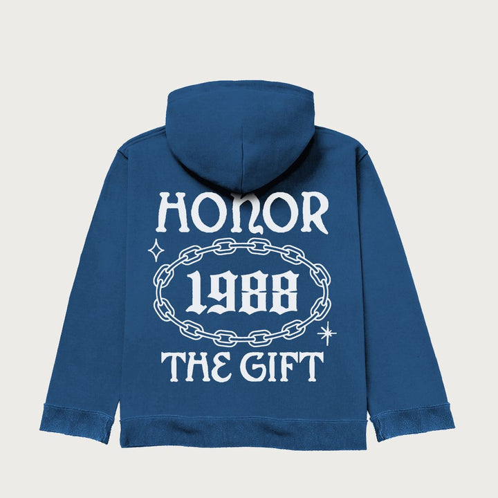 Honor The Gift Chainlink Logo Hoodie - Blue