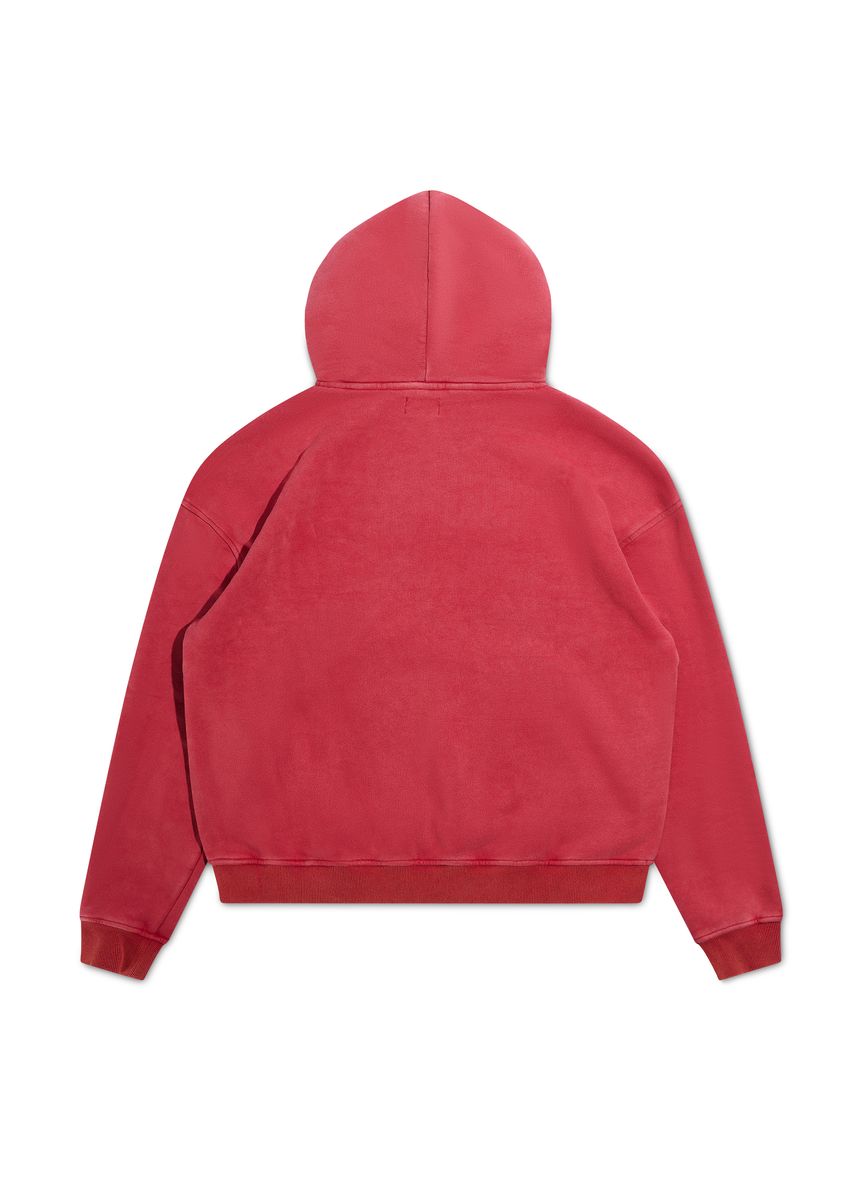 Diet Starts Monday Fleece Chainstitch Hoodie - Red