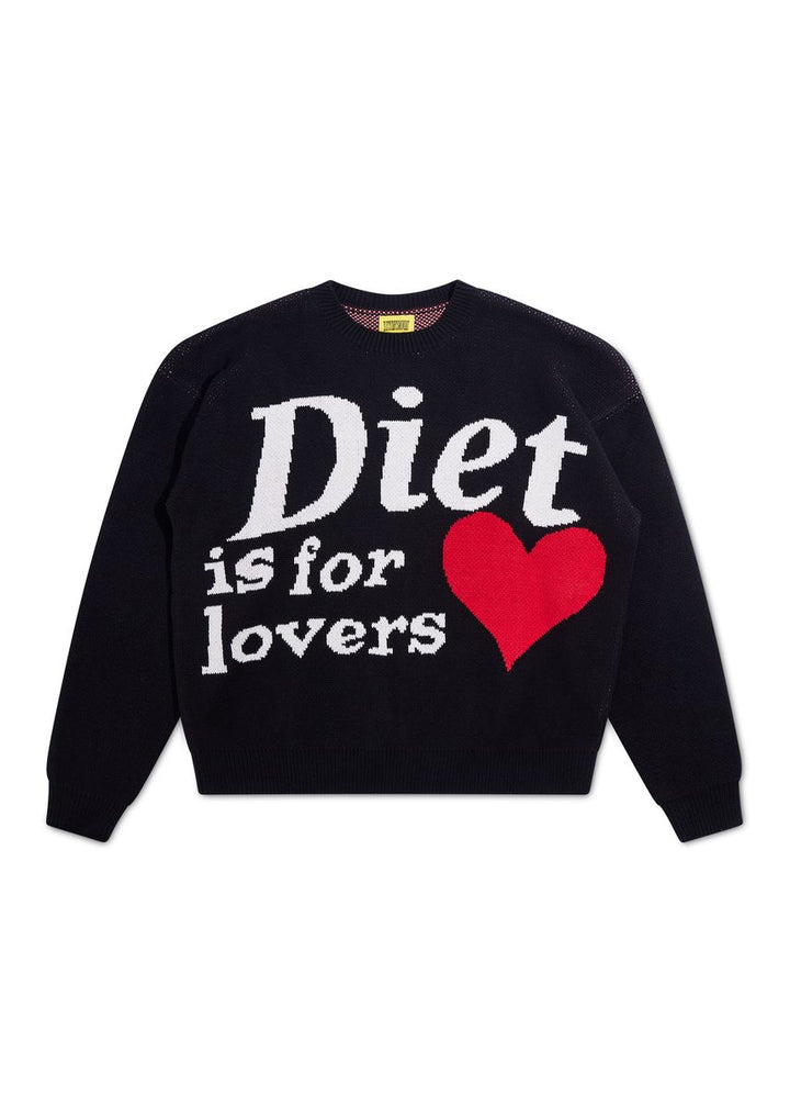 Diet Starts Monday Lovers Knit Sweater - Black