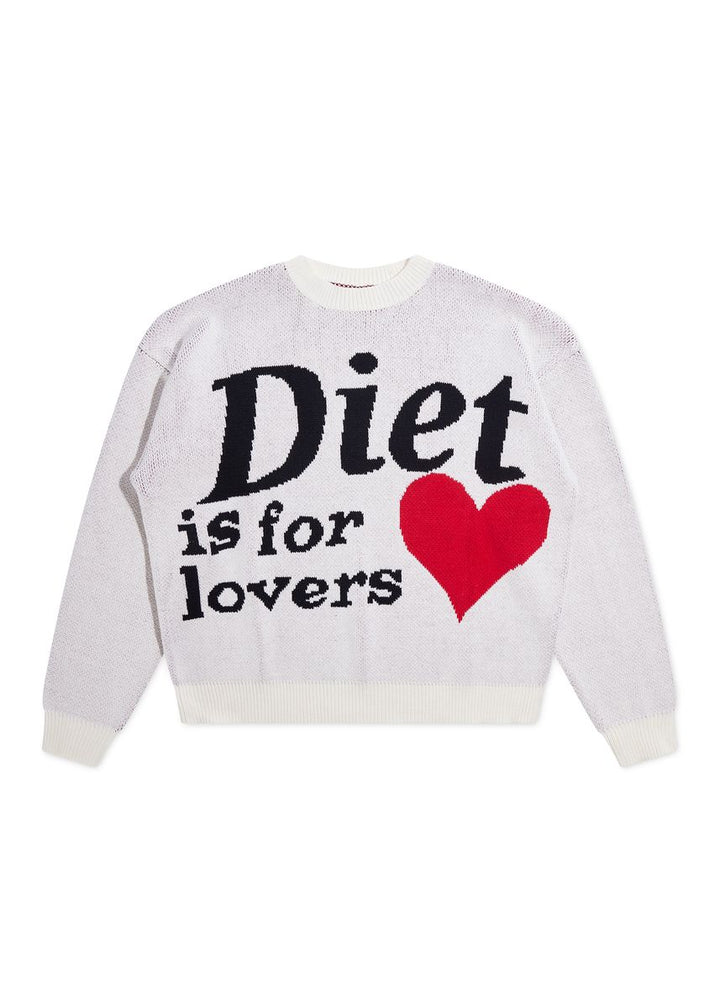 Diet Starts Monday Lovers Knit Sweater - White