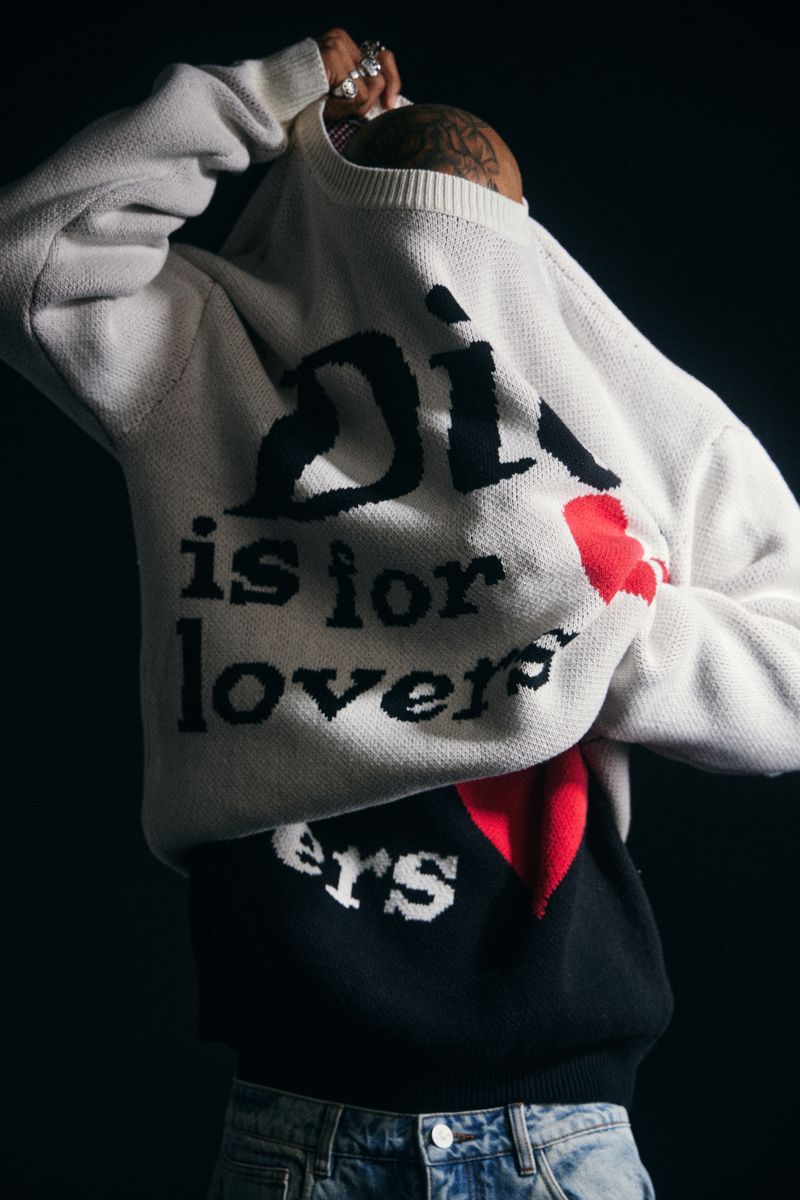 Diet Starts Monday Lovers Knit Sweater - White