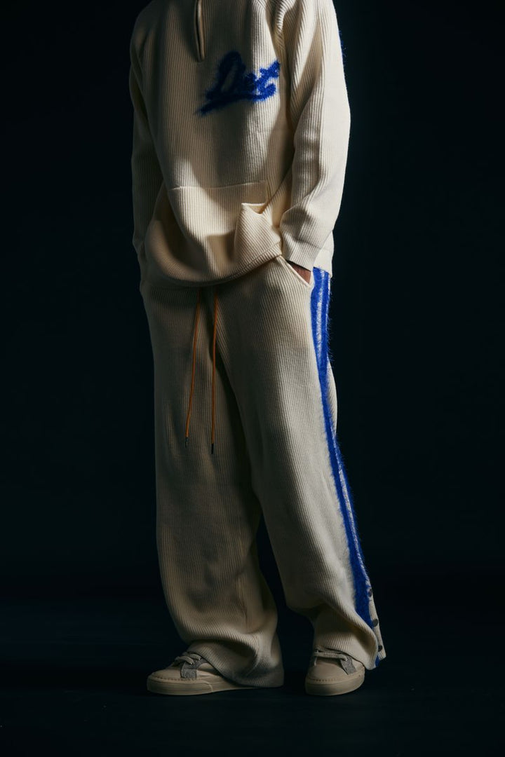 Diet Starts Monday Waffle Knit Pant - Cream/Blue