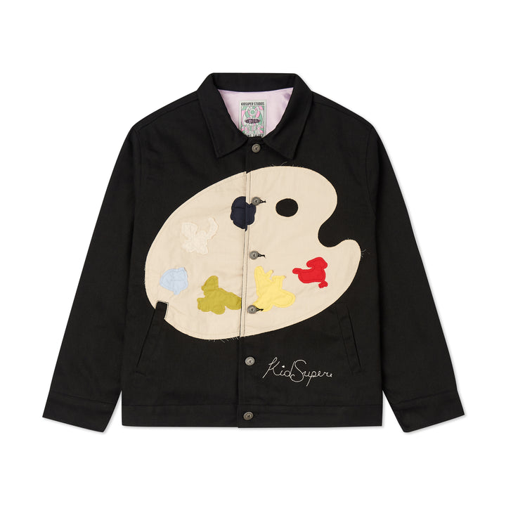 KidSuper Studios Paint Palette Twill Jacket - Black