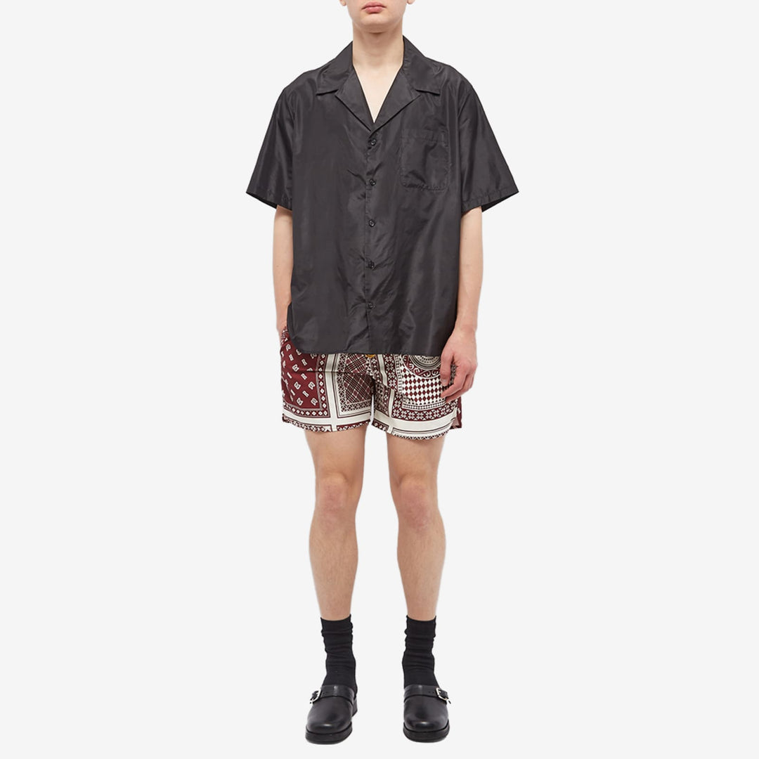 Rhude Card Print Swim Shorts - Maroon/White