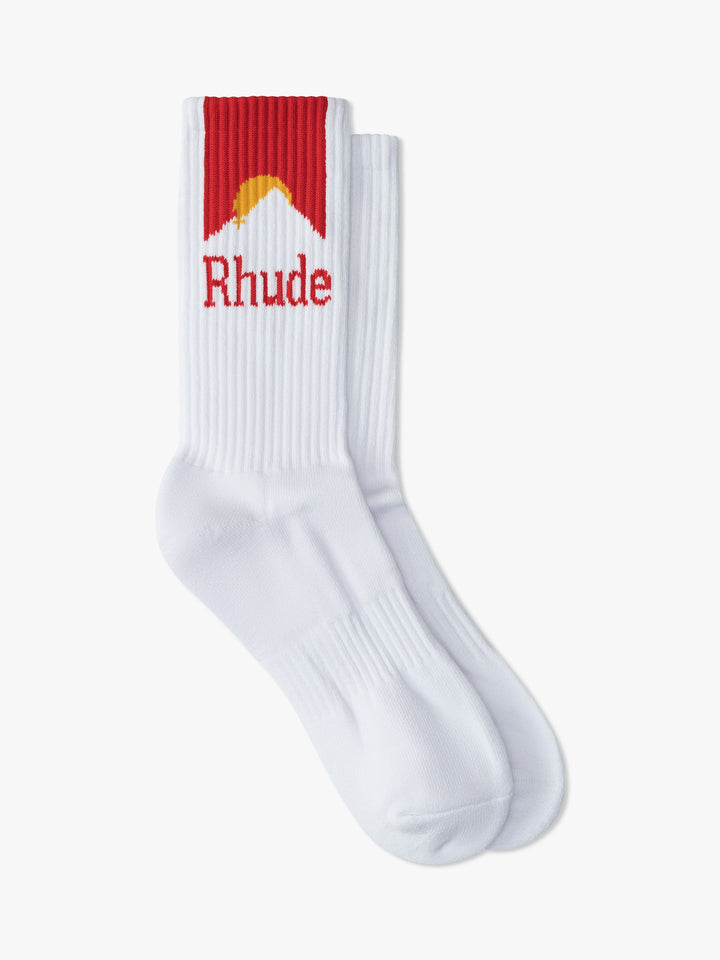 Rhude Moonlight Sport Socks - White/Red