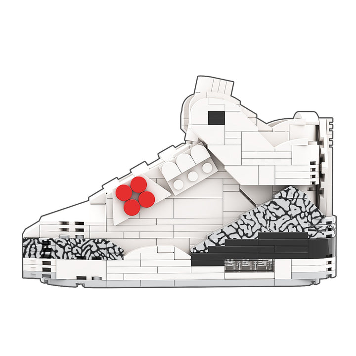 KICKSMINI AJ3 White Cement Sneaker Bricks