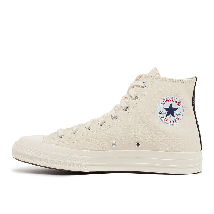 Comme des Garçons PLAY Small Red Heart Chuck Taylor All Star '70 High Sneakers - Beige - AZ-K129-001-2