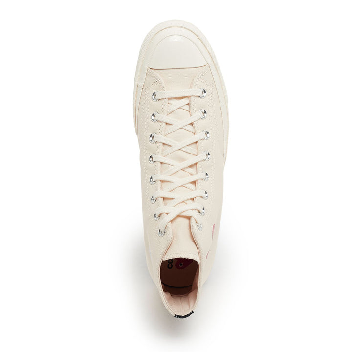 Comme des Garçons PLAY Small Red Heart Chuck Taylor All Star '70 High Sneakers - Beige - AZ-K129-001-2