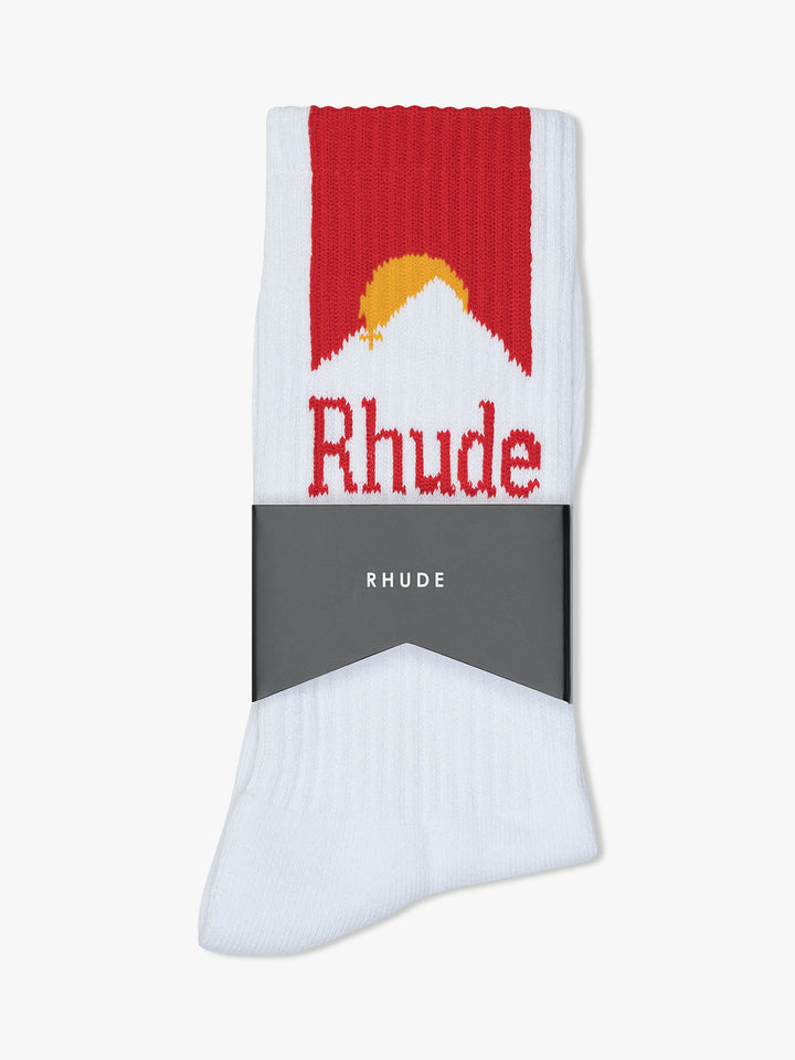 Rhude Moonlight Sport Socks - White/Red