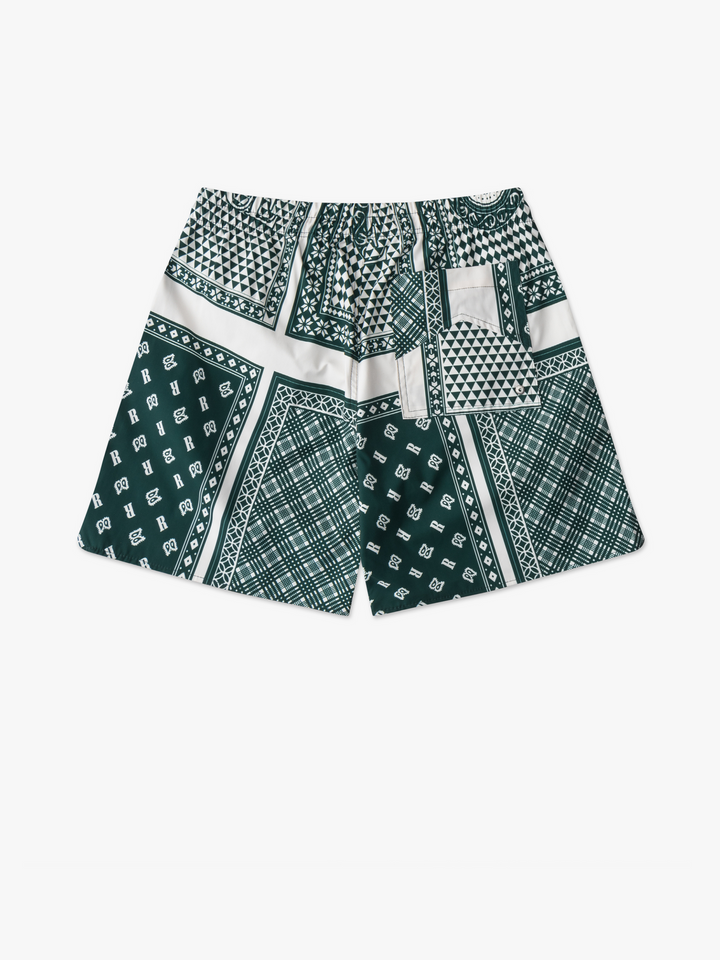 Rhude Bandana Swim Trunks - Forest Green