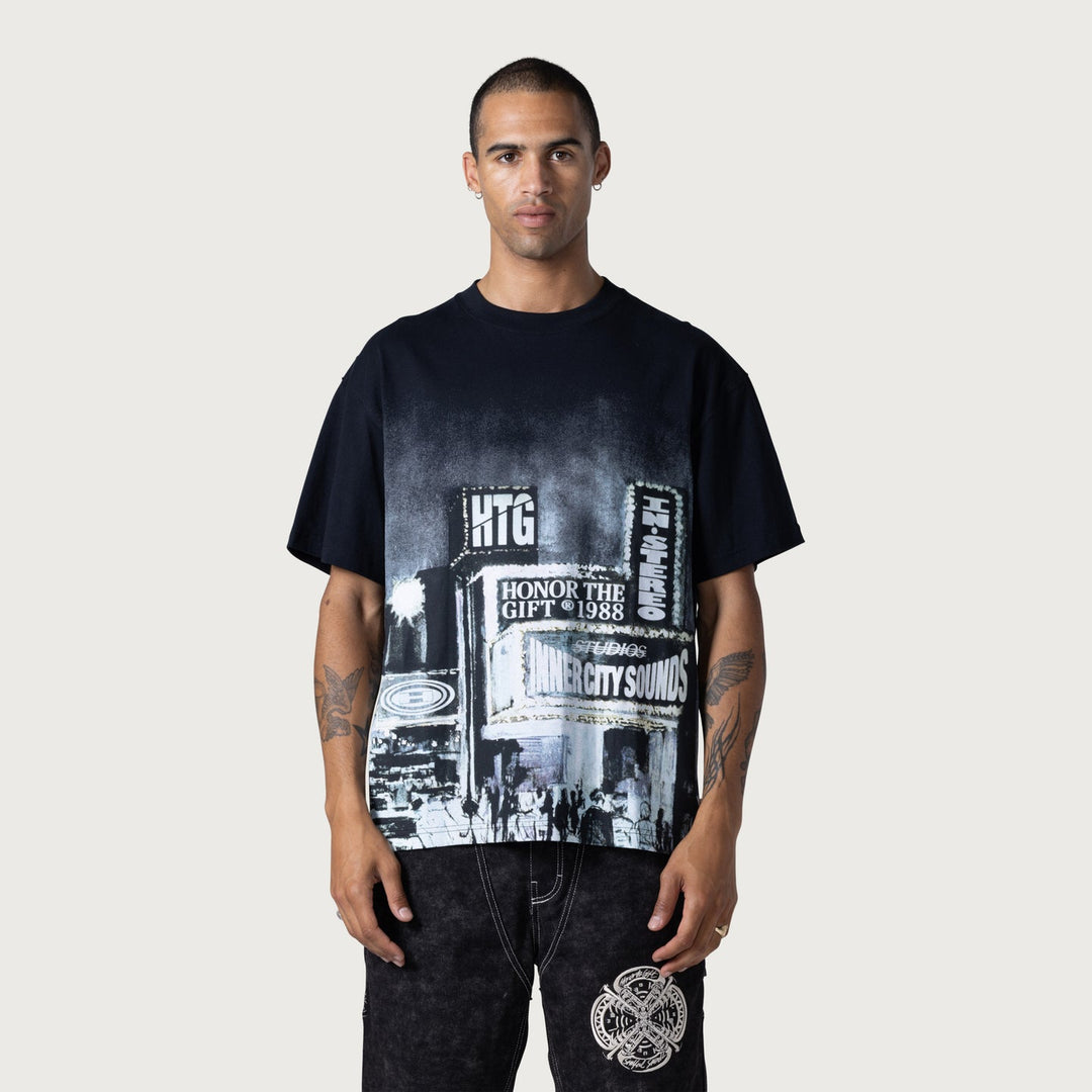 Honor The Gift City Lights Tee - Black