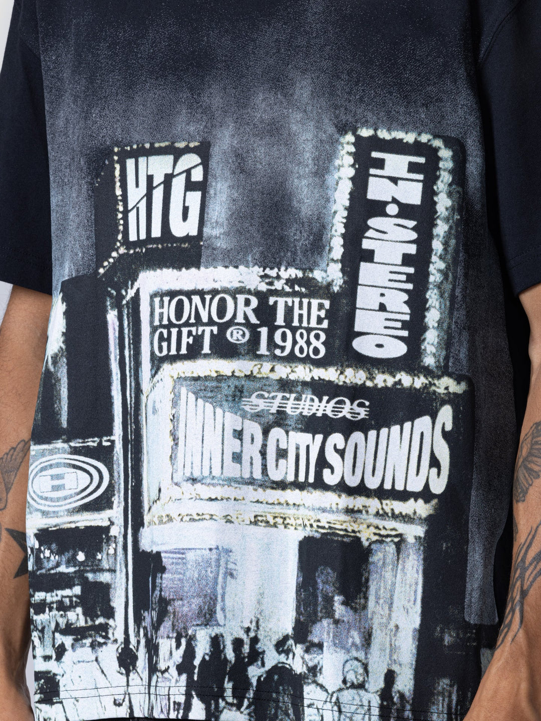 Honor The Gift City Lights Tee - Black