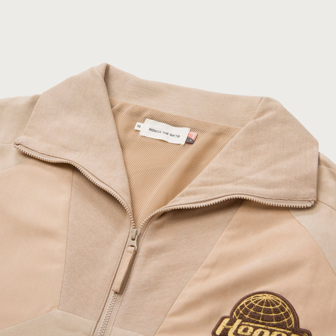 Honor The Gift Color Block Full Zip - Tan