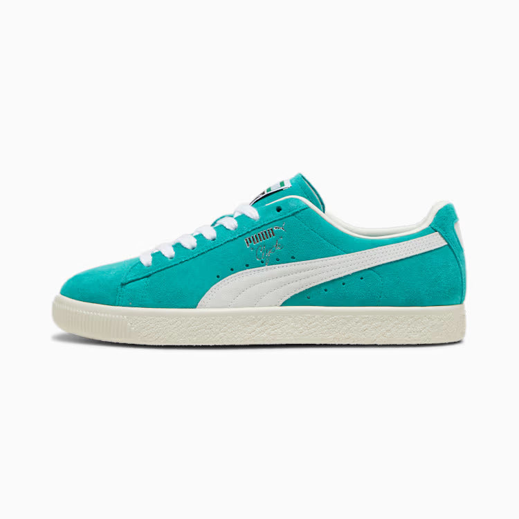 Puma Clyde OG Sneakers - Spectra Green-Frosted Ivory-PUMA White